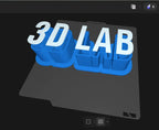 💡 BlockText 3D | Plăcuță Decorativă Bicoloră cu Text Volumetric