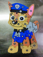 Puzzle 3D Interactiv Cățeluș Polițist cu Litere „ChasePuzzle”