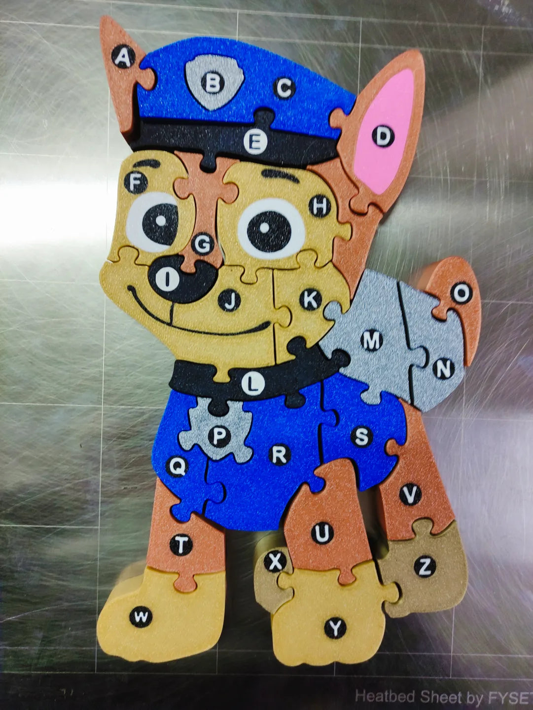 Puzzle 3D Interactiv Cățeluș Polițist cu Litere „ChasePuzzle”