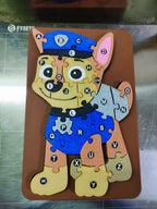 Puzzle 3D Interactiv Cățeluș Polițist cu Litere „ChasePuzzle”