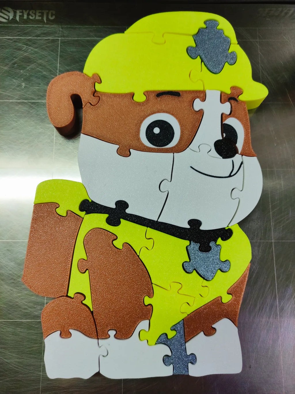 Puzzle 3D Interactiv Cățeluș Constructor „RubblePuzzle”