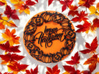 Placă Decorativă de Perete / Coroniță „Happy Halloween” 3D