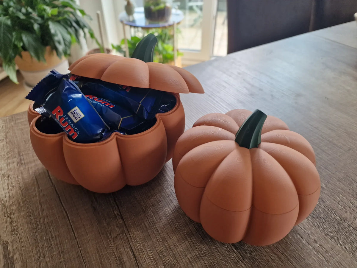 Bol Decorativ Dovleac cu Capac „PumpkinBox” 3D