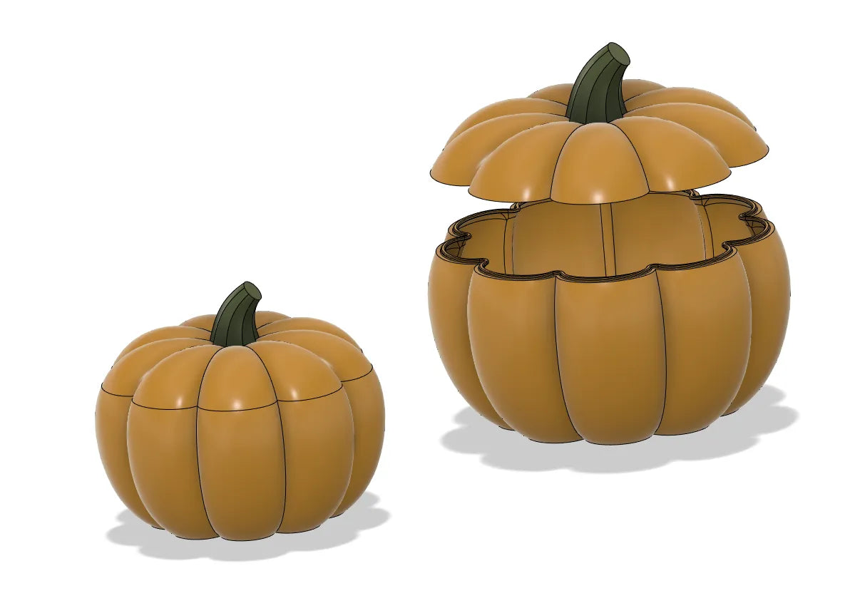 Bol Decorativ Dovleac cu Capac „PumpkinBox” 3D