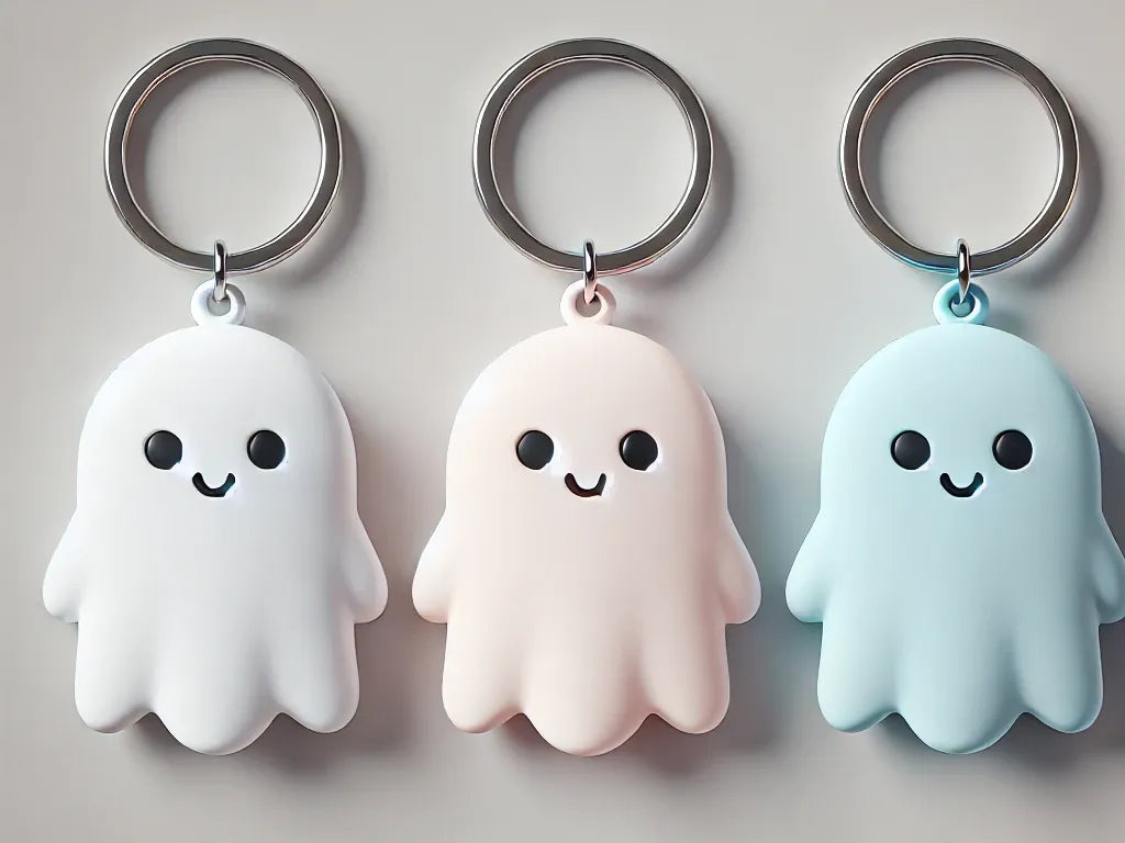 Breloc Adorabil Fantomiță „CuteGhost / SpookyGhost” 3D