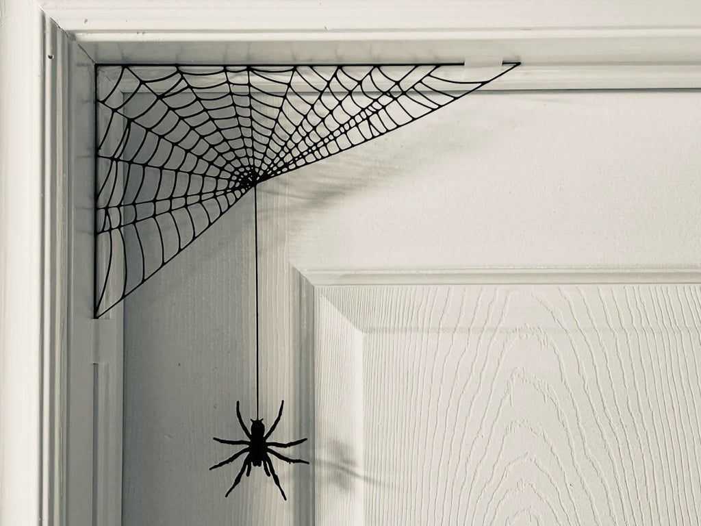 Decorațiune de Colț Pânză și Păianjen Suspendat „CornerSpiderWeb” 3D