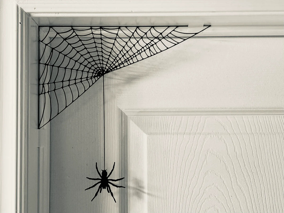 Decorațiune de Colț Pânză și Păianjen Suspendat „CornerSpiderWeb” 3D