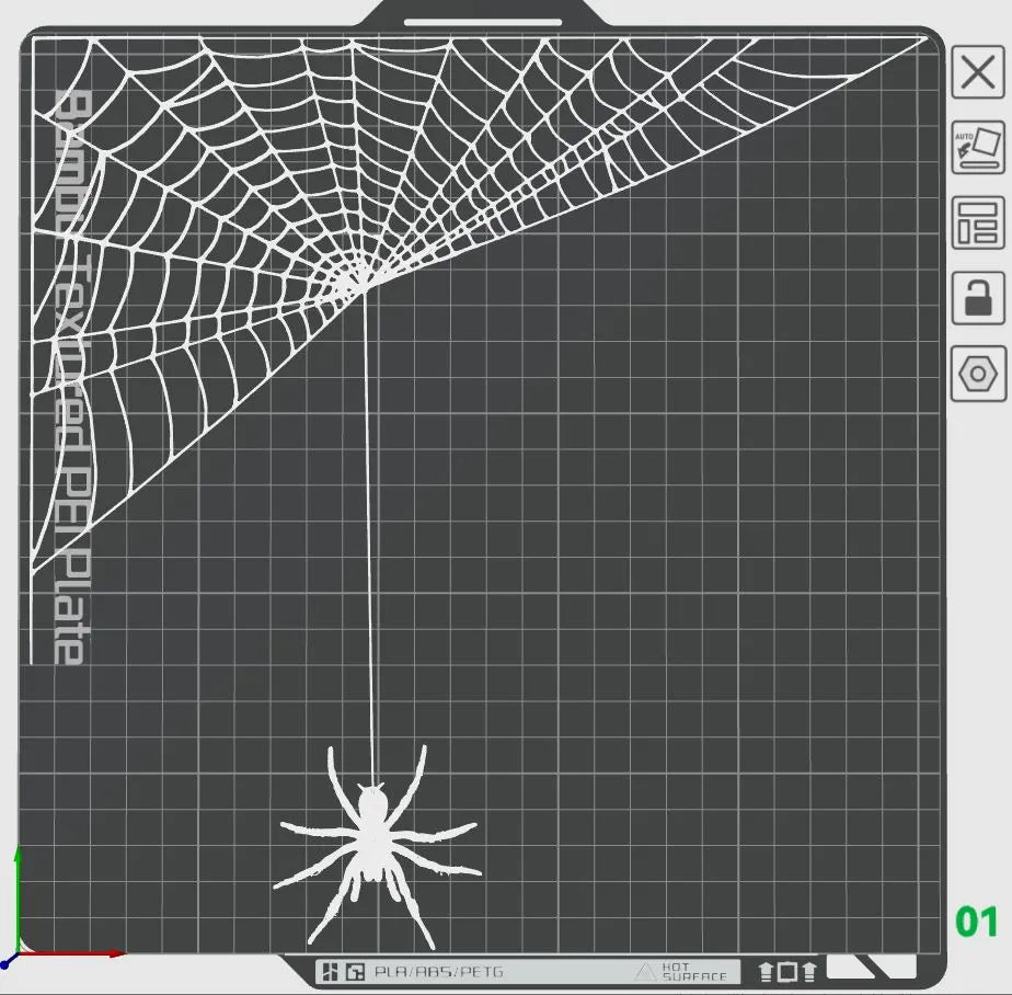 Decorațiune de Colț Pânză și Păianjen Suspendat „CornerSpiderWeb” 3D