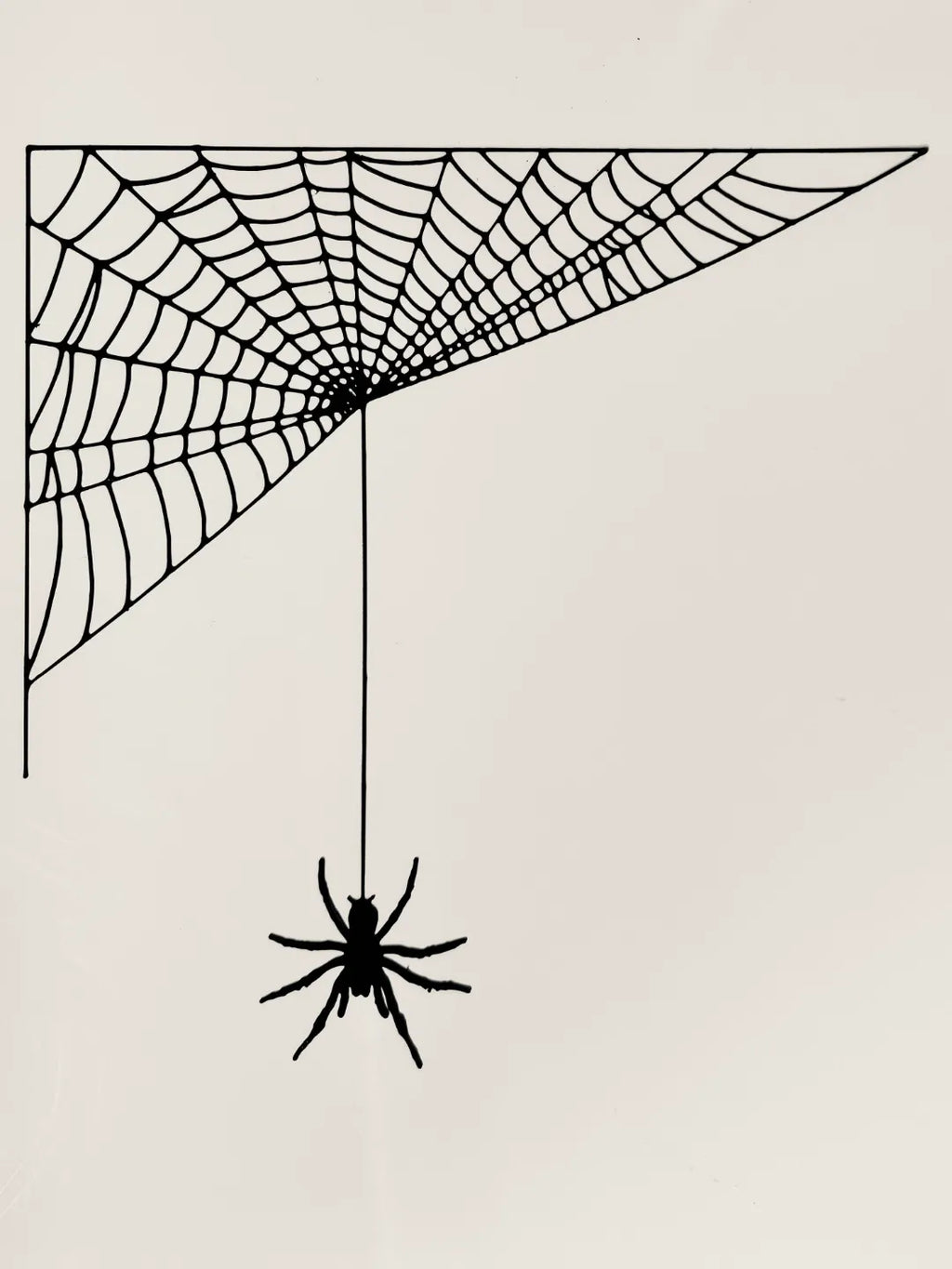 Decorațiune de Colț Pânză și Păianjen Suspendat „CornerSpiderWeb” 3D