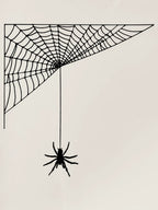Decorațiune de Colț Pânză și Păianjen Suspendat „CornerSpiderWeb” 3D