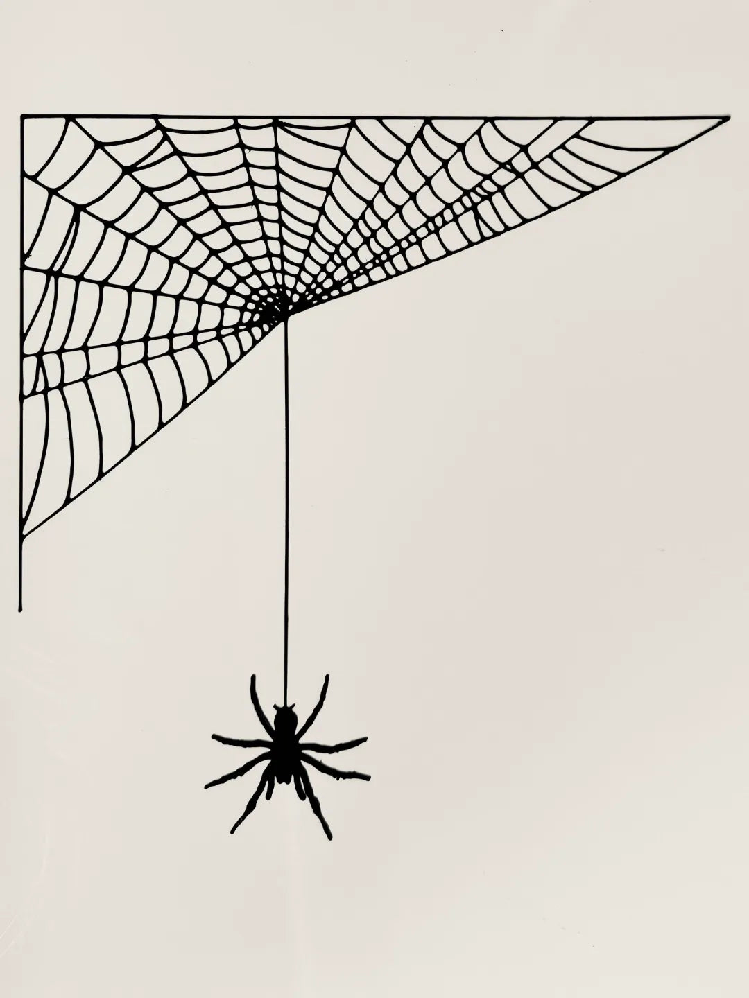 Decorațiune de Colț Pânză și Păianjen Suspendat „CornerSpiderWeb” 3D