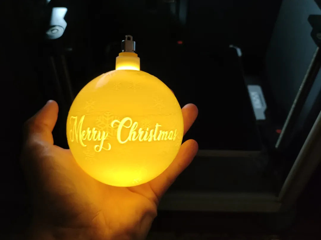 GlowWish | Glob 3D Luminos cu Mesaj „Merry Christmas”