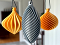 TwistDrop | Ornamente Suspended 3D cu Textură Plisată