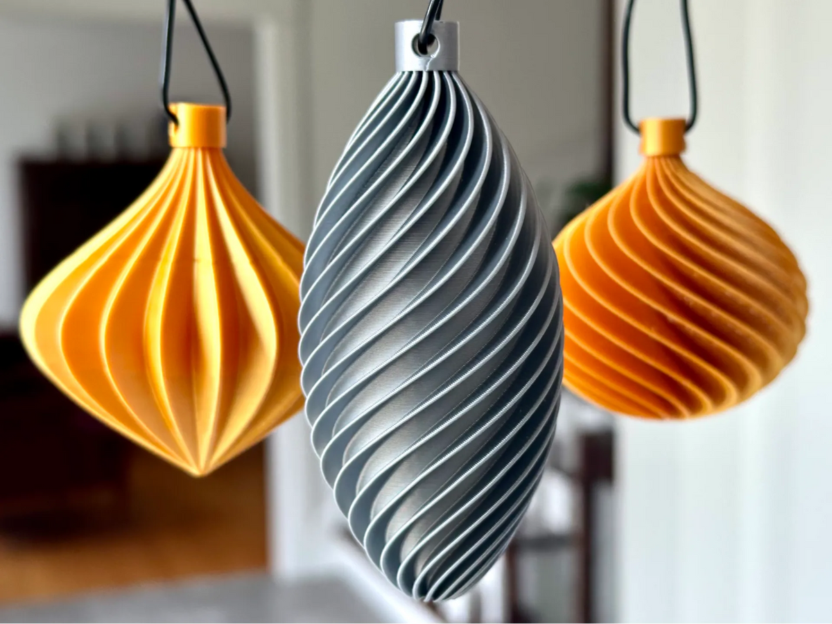 TwistDrop | Ornamente Suspended 3D cu Textură Plisată