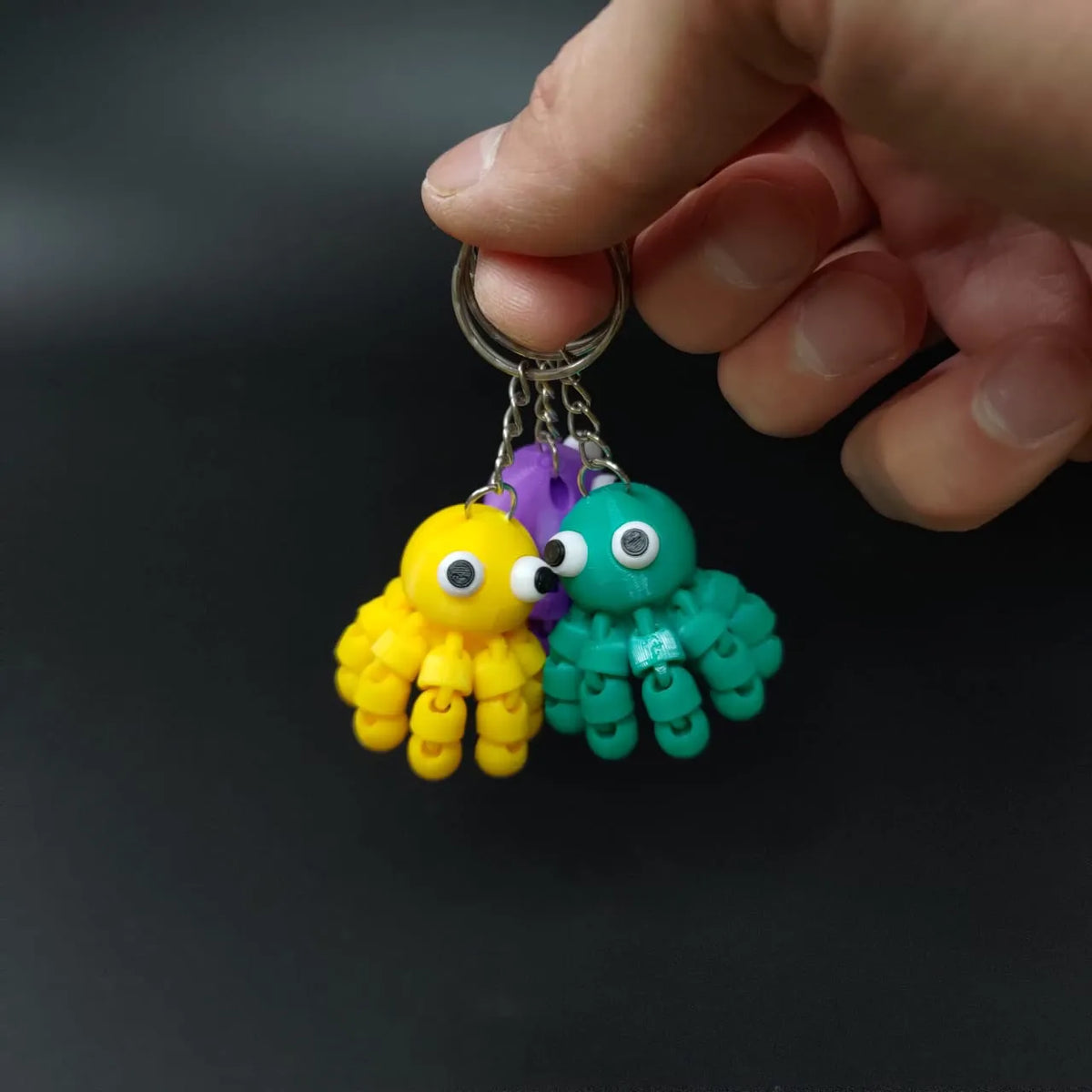 Breloc 3D Caracatiță Articulată „Mini Articulated Octopus Keychain”