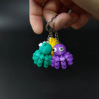 Breloc 3D Caracatiță Articulată „Mini Articulated Octopus Keychain”