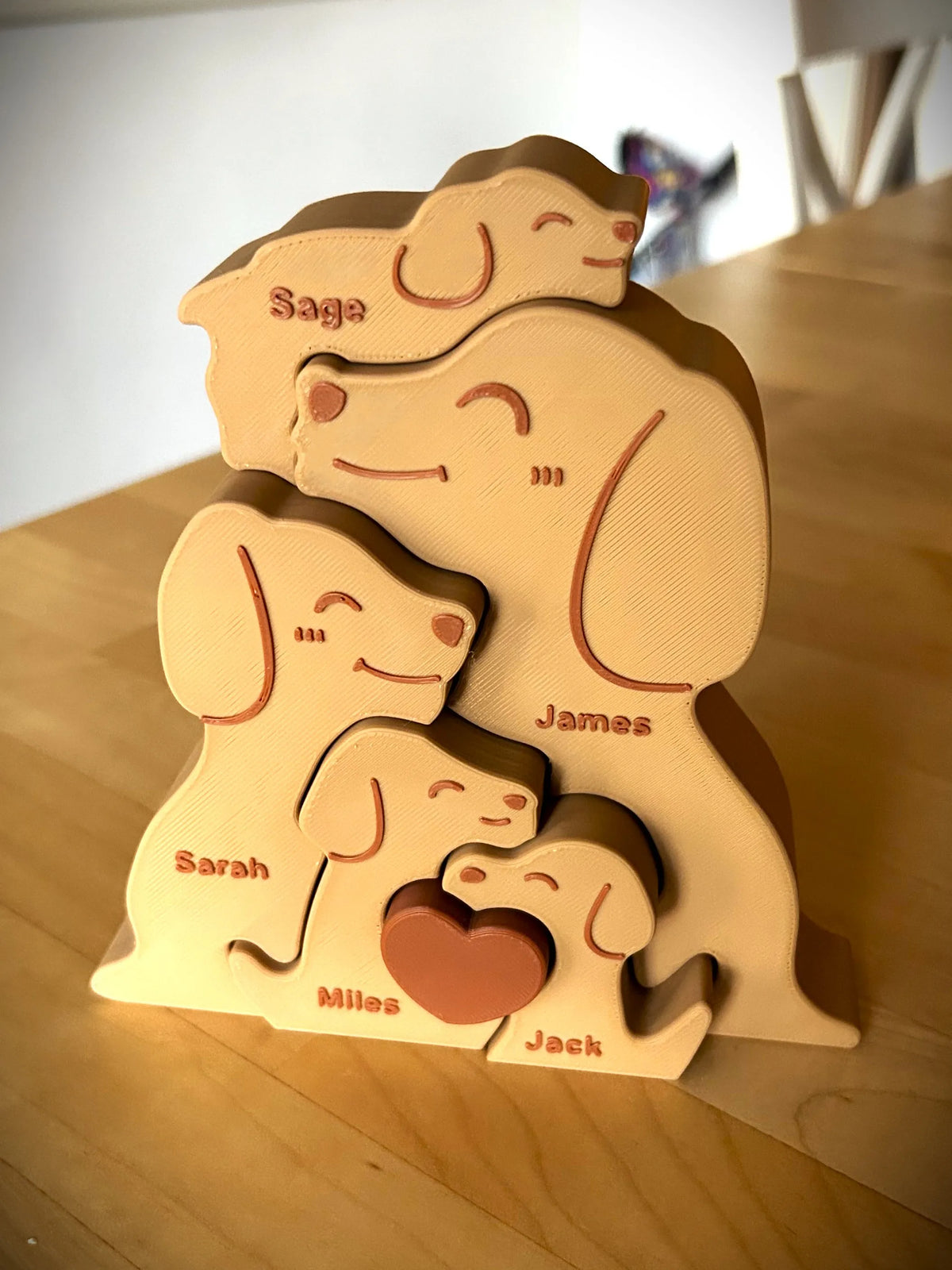 Puzzle Familie Cățeluși „PawsFamily” 3D