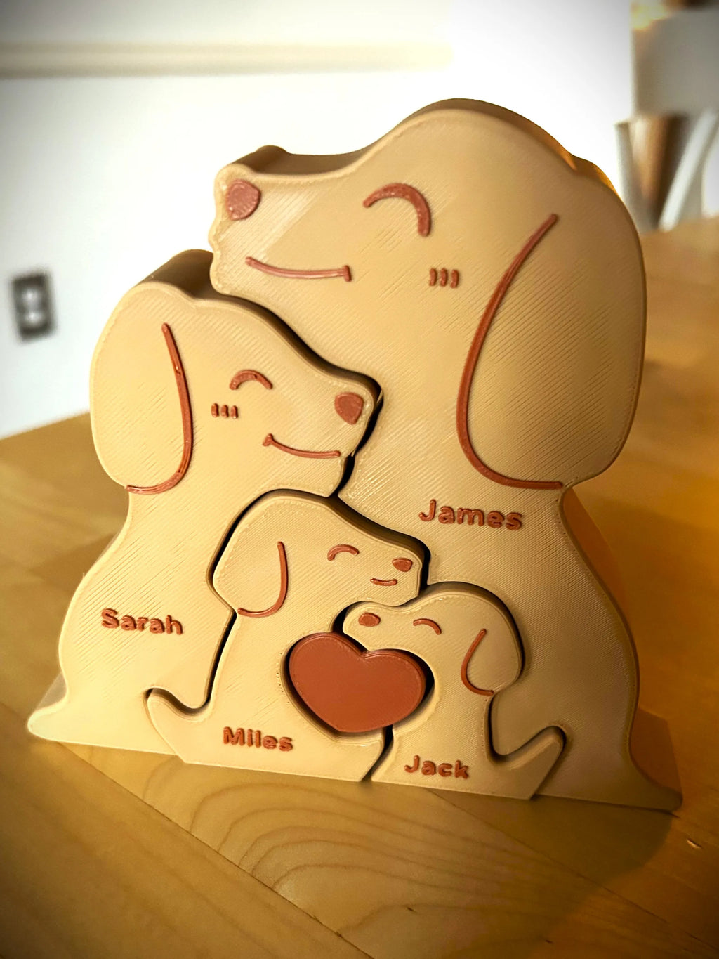 Puzzle Familie Cățeluși „PawsFamily” 3D