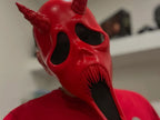 Mască Diavol Screaming Ghostface cu Coarne „Devil Scream Mask” 3D