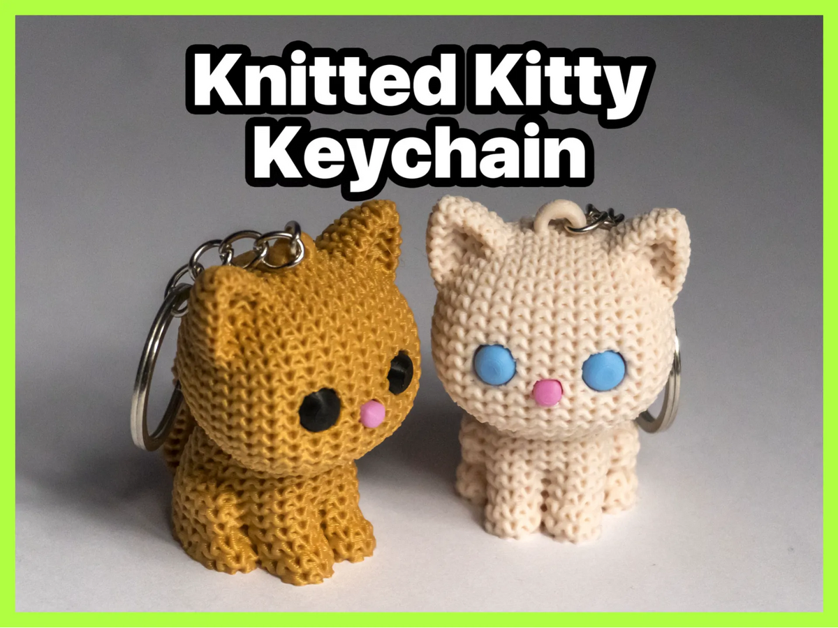 KnitCat Key | Breloc 3D Pisicuță Împletită