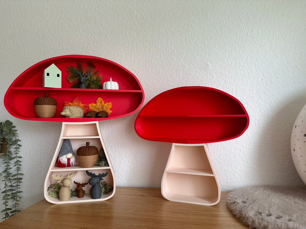 Mini-Raft Decorativ sub Formă de Ciupercă „MushroomShelf” 3D