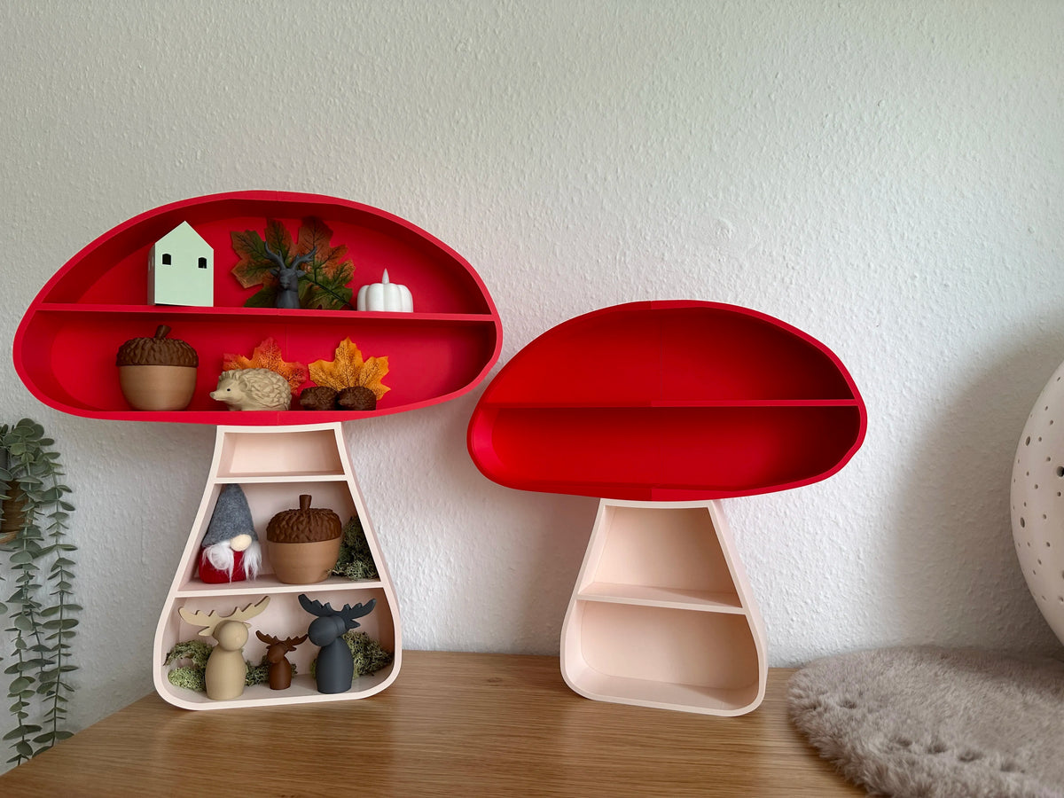 Mini-Raft Decorativ sub Formă de Ciupercă „MushroomShelf” 3D