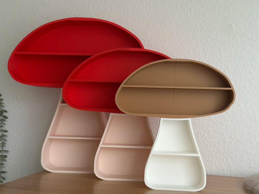 Mini-Raft Decorativ sub Formă de Ciupercă „MushroomShelf” 3D