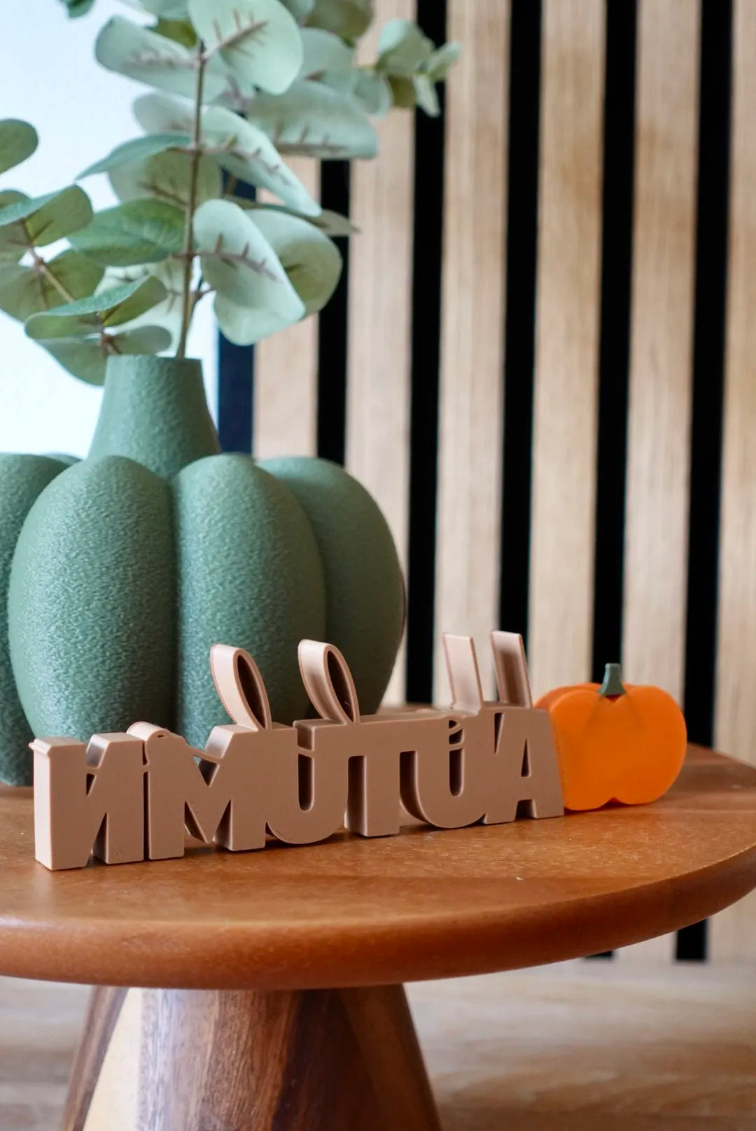 Plăcuță Decorativă cu Text Dublu „Hello Autumn” 3D