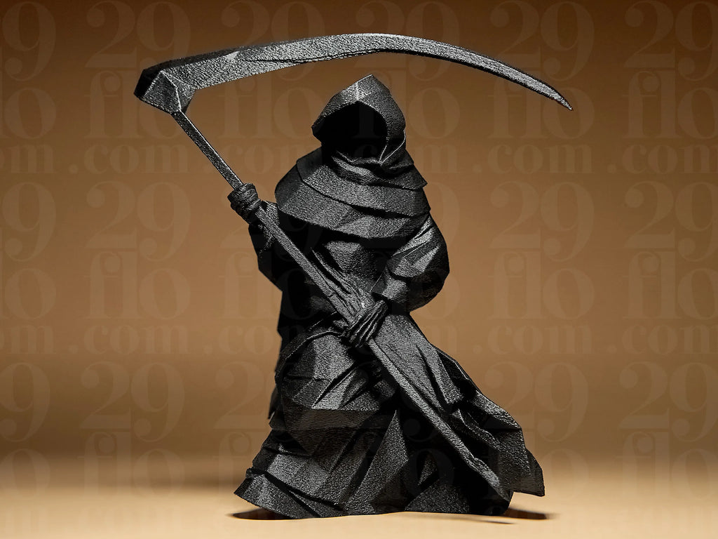 Figurină 3D Grim Reaper / Îngerul Morții Low-Poly