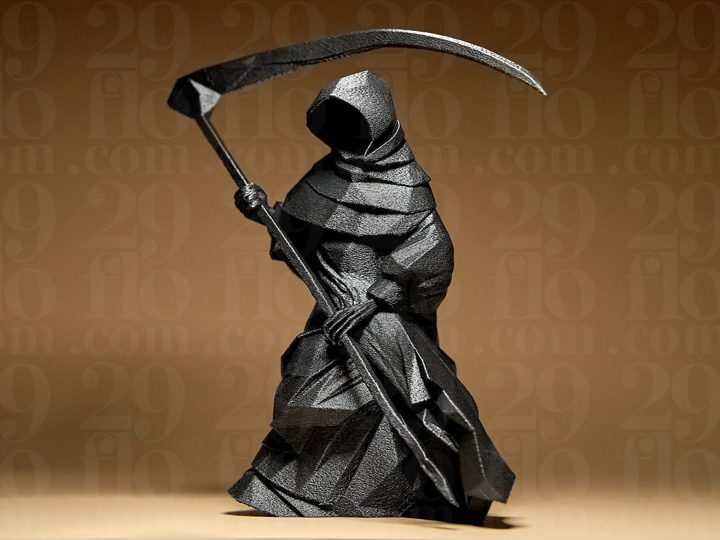 Figurină 3D Grim Reaper / Îngerul Morții Low-Poly