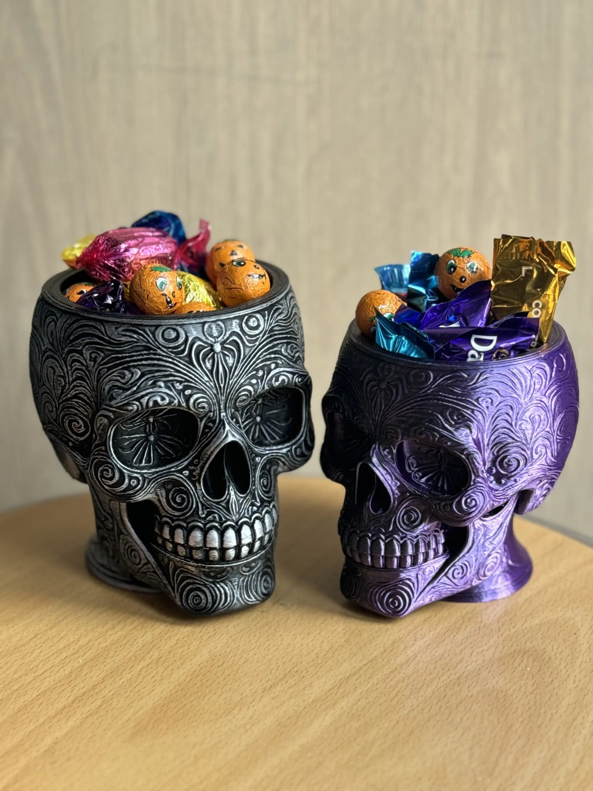 Bol Decorativ Craniu Ornamental / Ghiveci „FiligreeSkullBowl” 3D