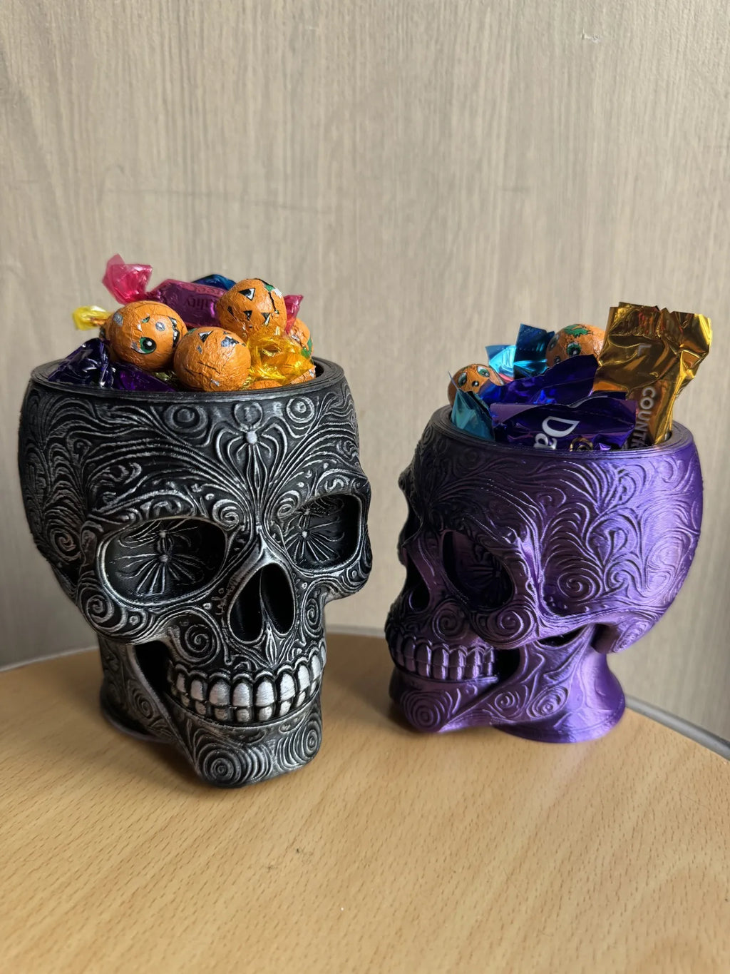 Bol Decorativ Craniu Ornamental / Ghiveci „FiligreeSkullBowl” 3D