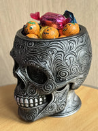 Bol Decorativ Craniu Ornamental / Ghiveci „FiligreeSkullBowl” 3D