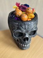 Bol Decorativ Craniu Ornamental / Ghiveci „FiligreeSkullBowl” 3D
