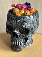 Bol Decorativ Craniu Ornamental / Ghiveci „FiligreeSkullBowl” 3D