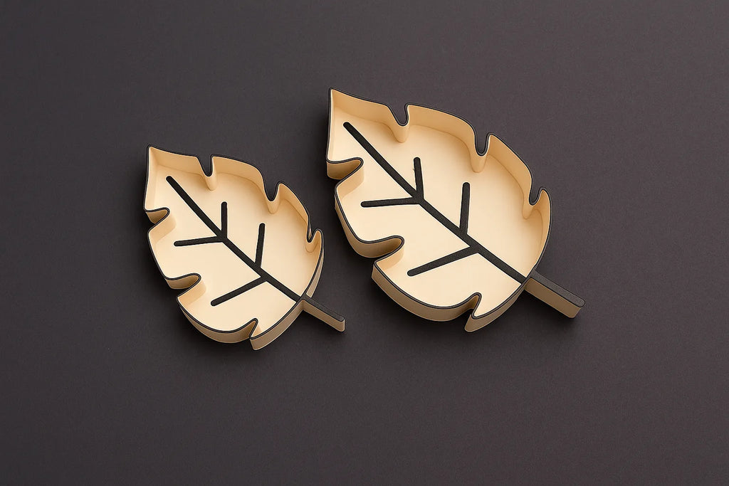 Set Tava / Bol Decorativ Frunză de Stejar „OakLeaf Tray” 3D