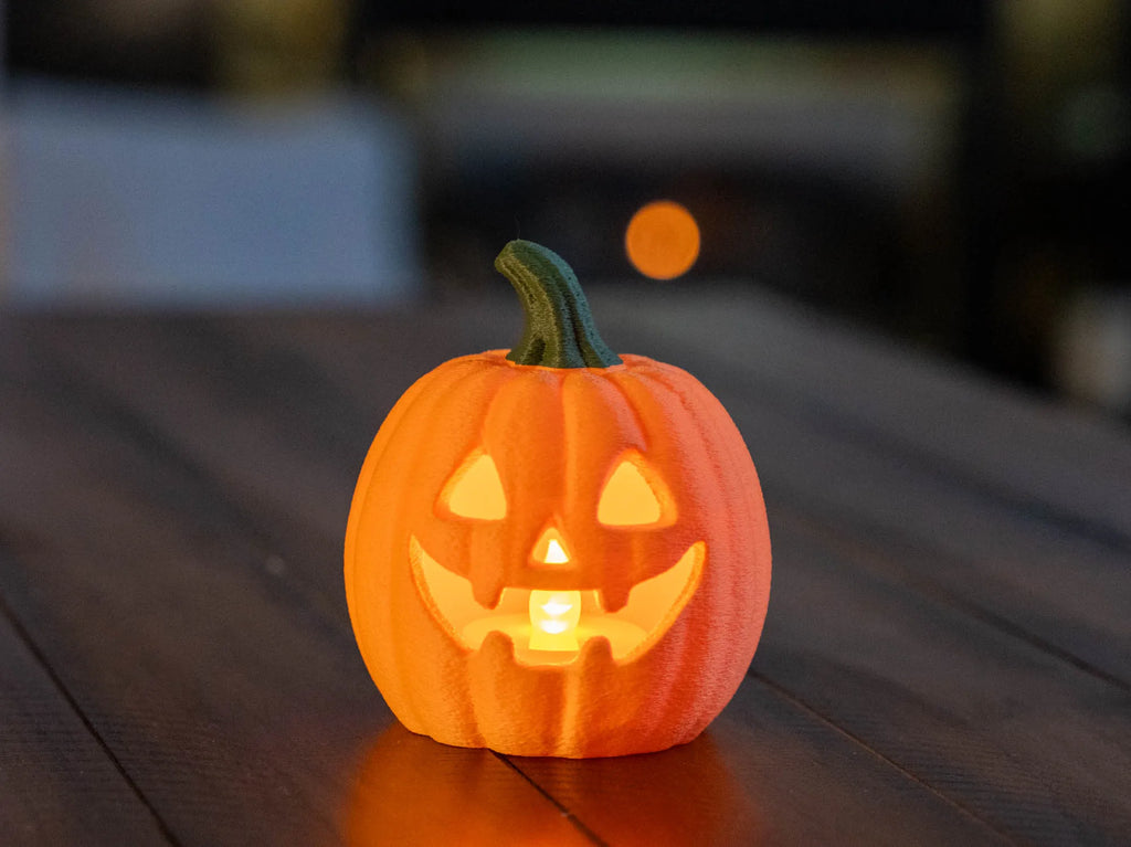 Suport Lumânare LED Dovleac de Halloween „Jack-O'-Lantern Tealight” 3D