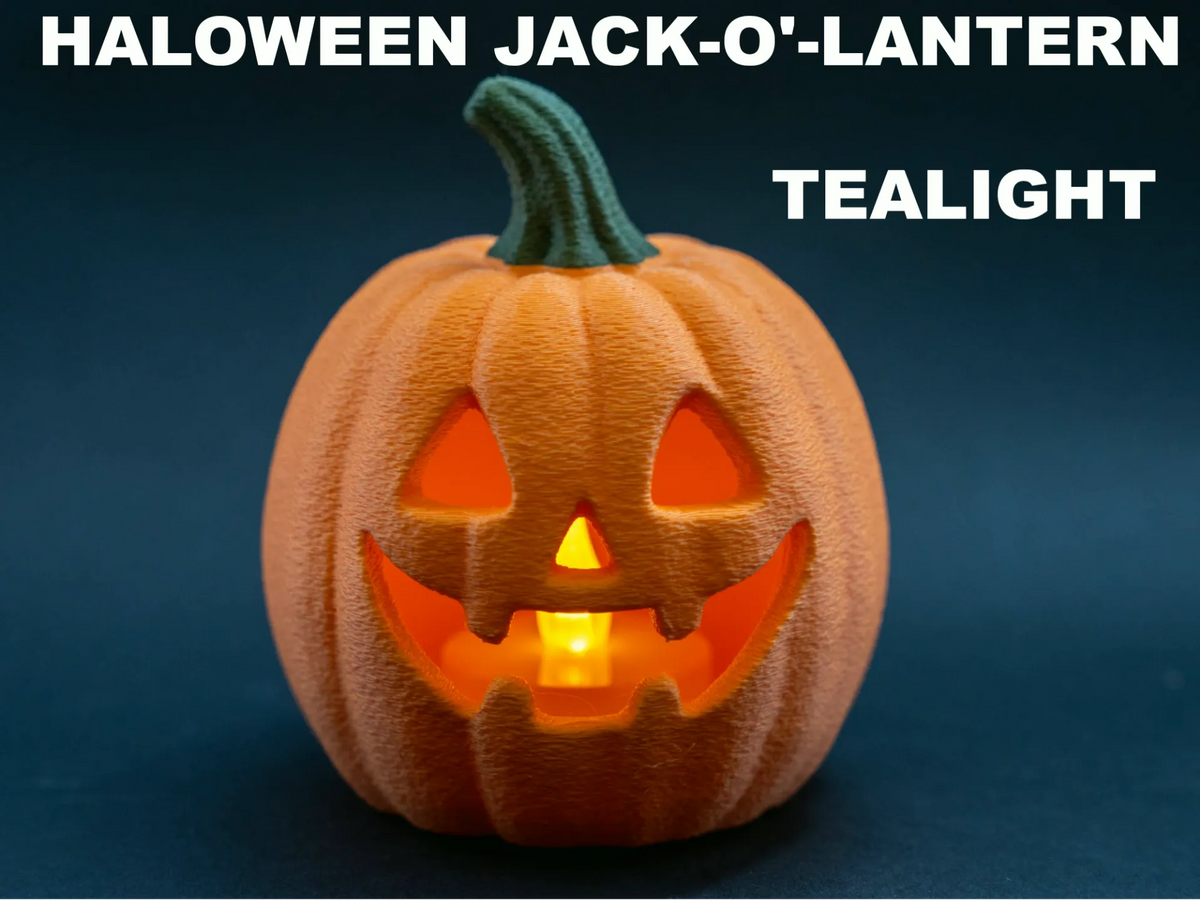 Suport Lumânare LED Dovleac de Halloween „Jack-O'-Lantern Tealight” 3D