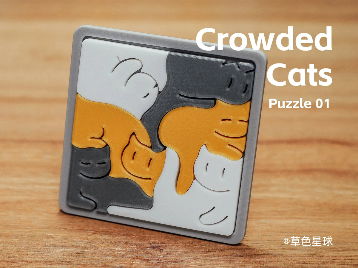 Puzzle Pisici „CrowdedCats” 3D
