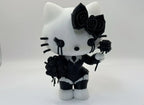 Figurină Decorativă Pisicuță Gotică cu Trandafiri „GothKitty” 3D