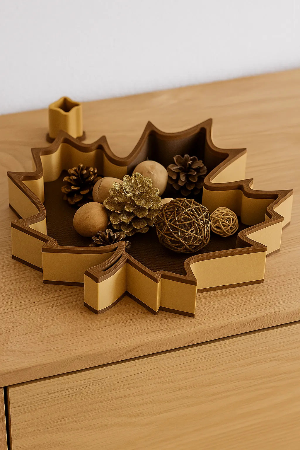 Bol Decorativ adânc sub Formă de Frunză de Arțar „MapleTray” 3D