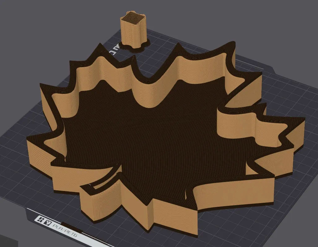 Bol Decorativ adânc sub Formă de Frunză de Arțar „MapleTray” 3D