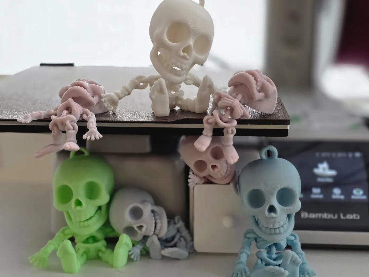 Figurină Articulată Skeleton / Breloc Schelet Flexibil „FlexiSkeleton” 3D