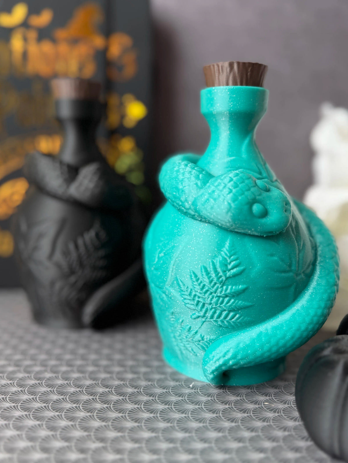 Sticluță Decorativă cu Șarpe încolăcit „SerpentPotion” 3D
