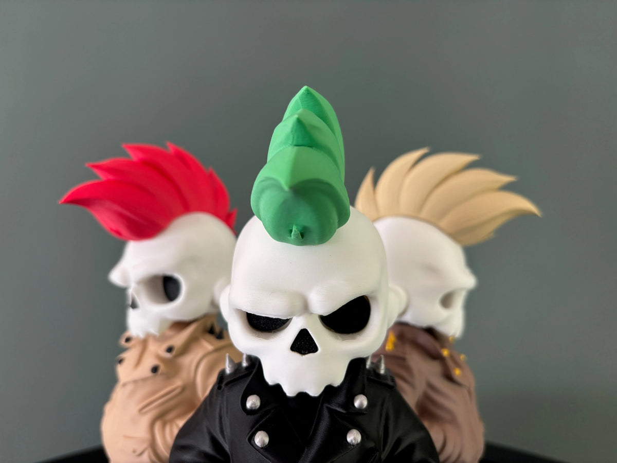 Figurină 3D Rocker Skull cu Creastă „Rock Skull”