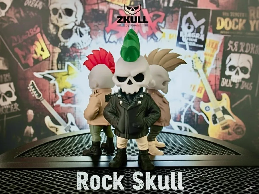 Figurină 3D Rocker Skull cu Creastă „Rock Skull”