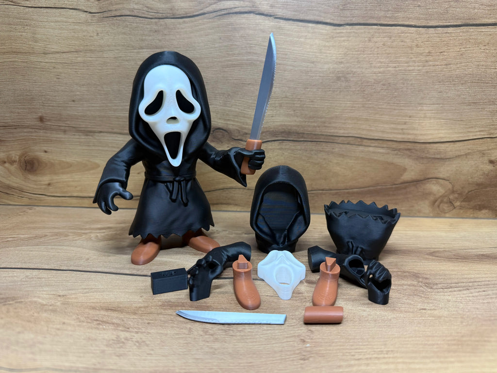 Set Figurine 3D Ghostface cu Cuțit „Scream Set”
