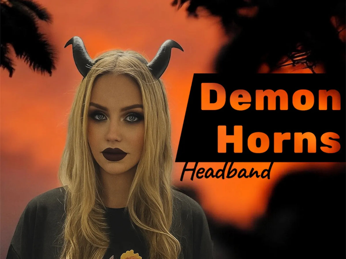 Banderolă de Păr cu Coarne de Demon „Demon Horns Headband” 3D