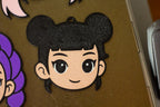 Set Brelocuri 3D cu Personaje Chibi și Coafuri Colorate „Chibi Anime Hair Keychains” 3D