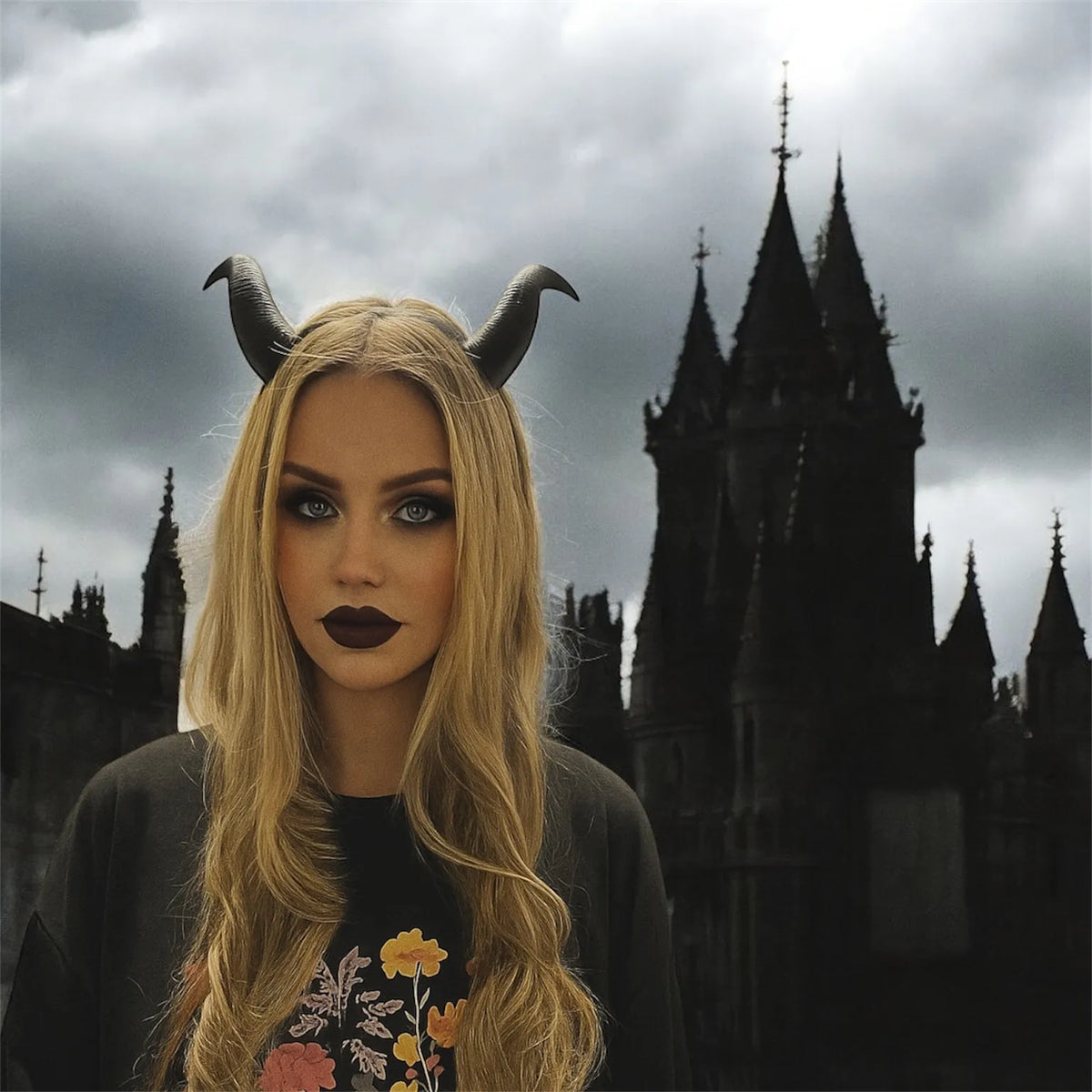 Banderolă de Păr cu Coarne de Demon „Demon Horns Headband” 3D